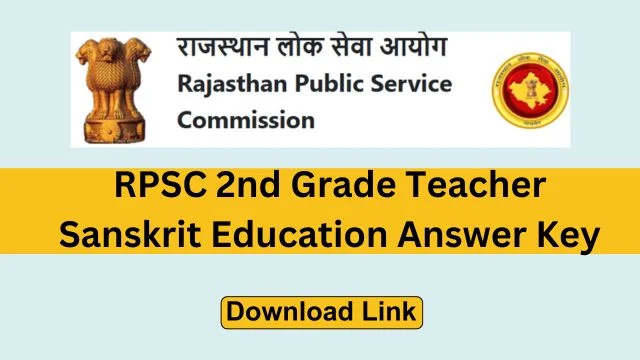 RPSC 2nd Grade Teacher Answer Key