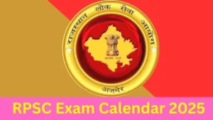 RPSC Exam Calendar 2025